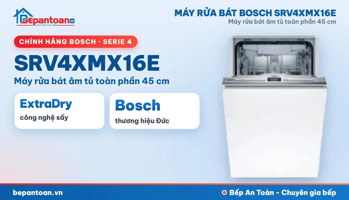 Máy rửa bát Bosch SRV4XMX16E - tổng quan
