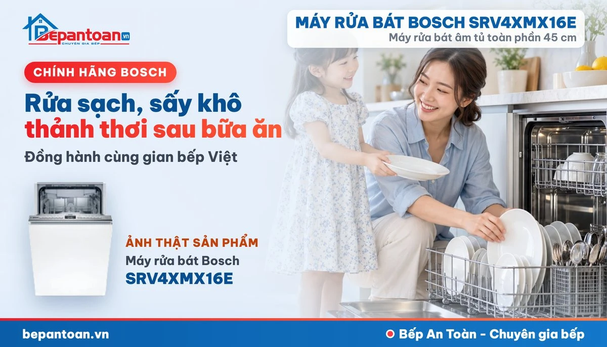 Máy rửa bát Bosch SRV4XMX16E - gia đình