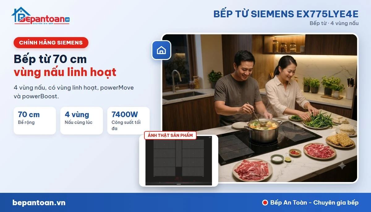 Bếp từ Siemens EX775LYE4E - gia đình
