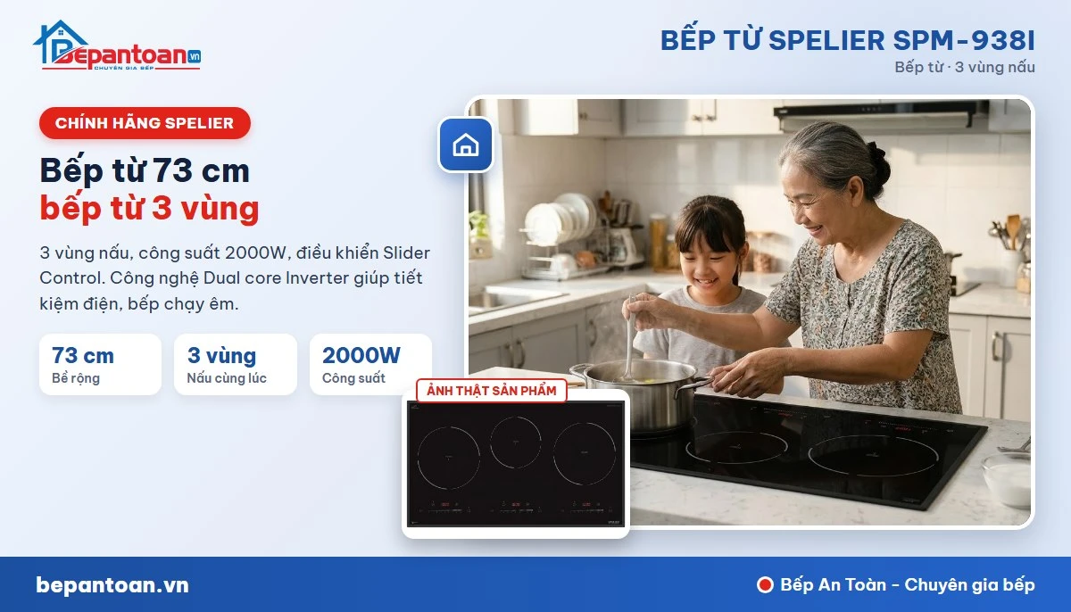Bếp từ Spelier SPM-938I - gia đình