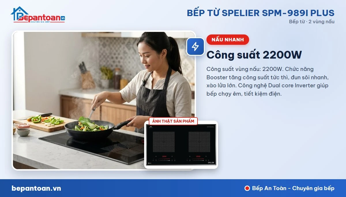 Bếp từ Spelier SPM-989I PLUS - Công suất mạnh