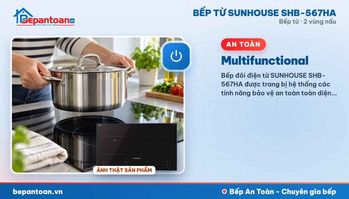 Bếp từ Sunhouse SHB-567HA - Multifunctional