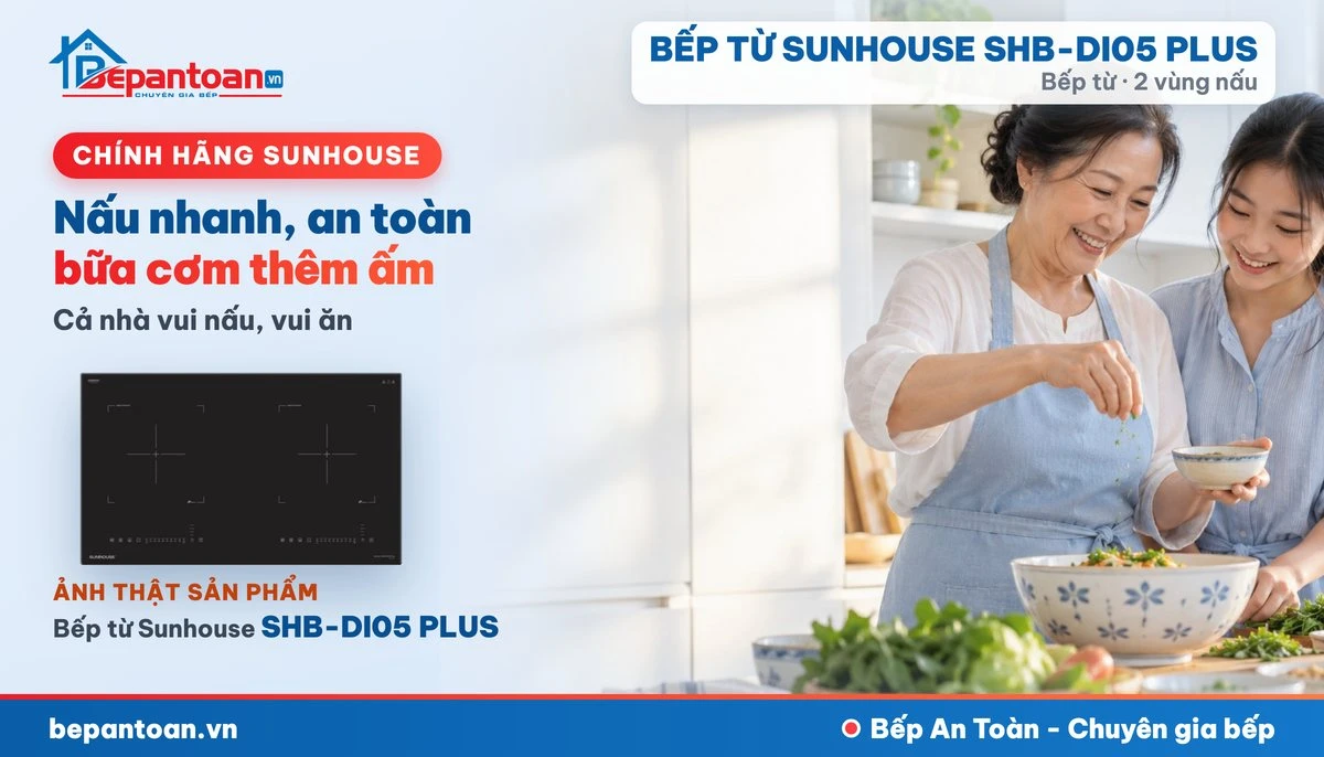 Bếp từ Sunhouse SHB-DI05 PLUS - gia đình