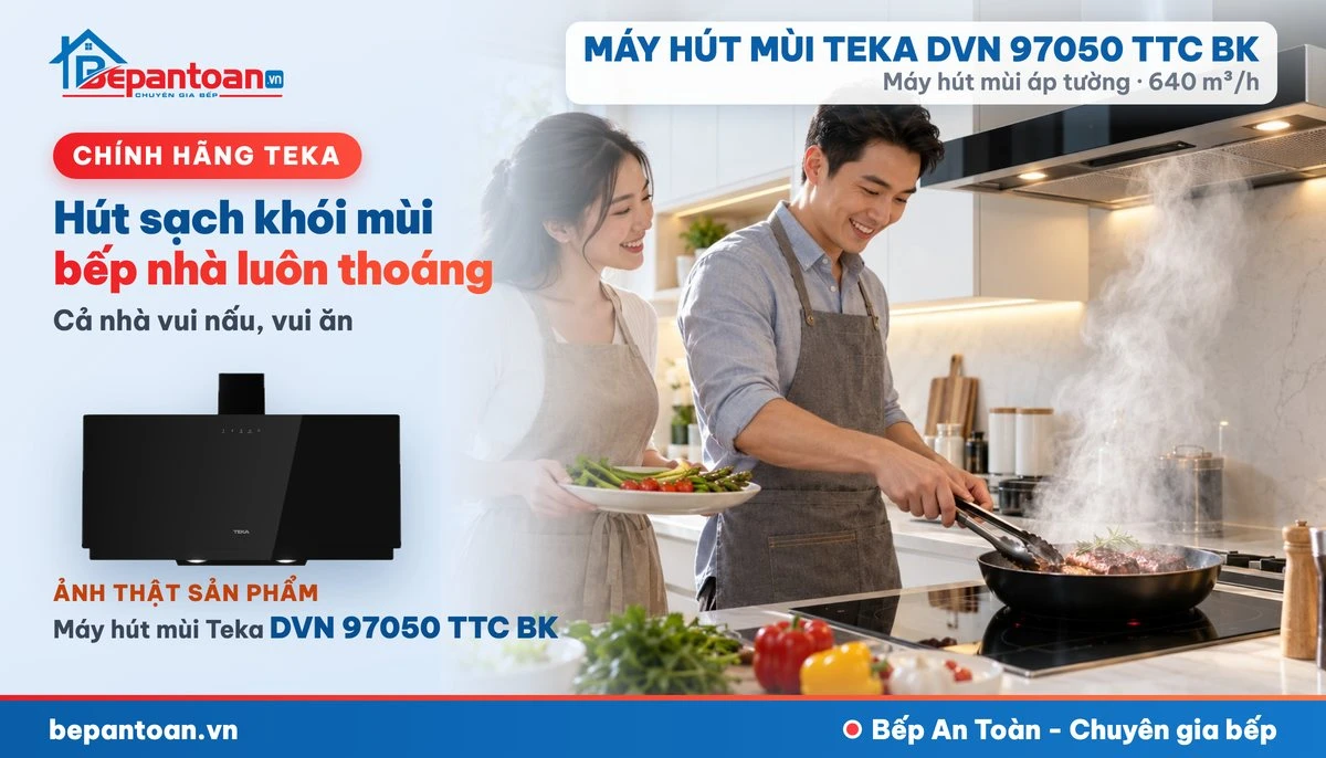 Máy hút mùi áp tường Teka DVN 97050 TTC BK - gia đình