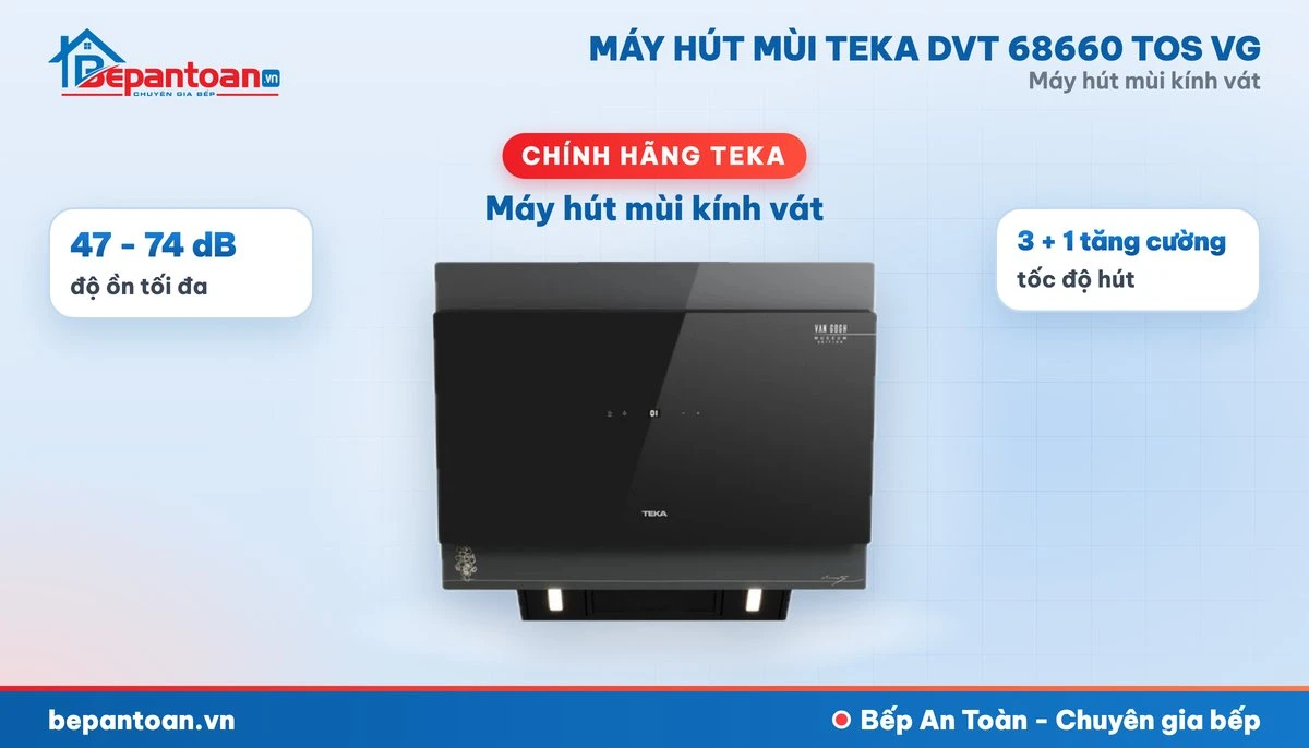 Máy hút mùi kính vát Teka DVT 68660 TOS VG - tổng quan