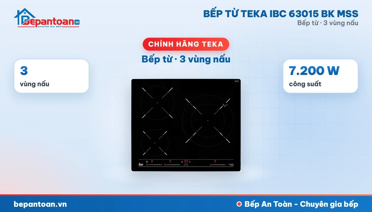 Bếp từ Teka IBC 63015 BK MSS - tổng quan