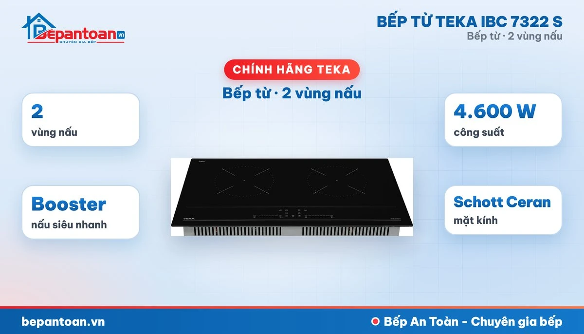Bếp từ Teka IBC 7322 S - tổng quan