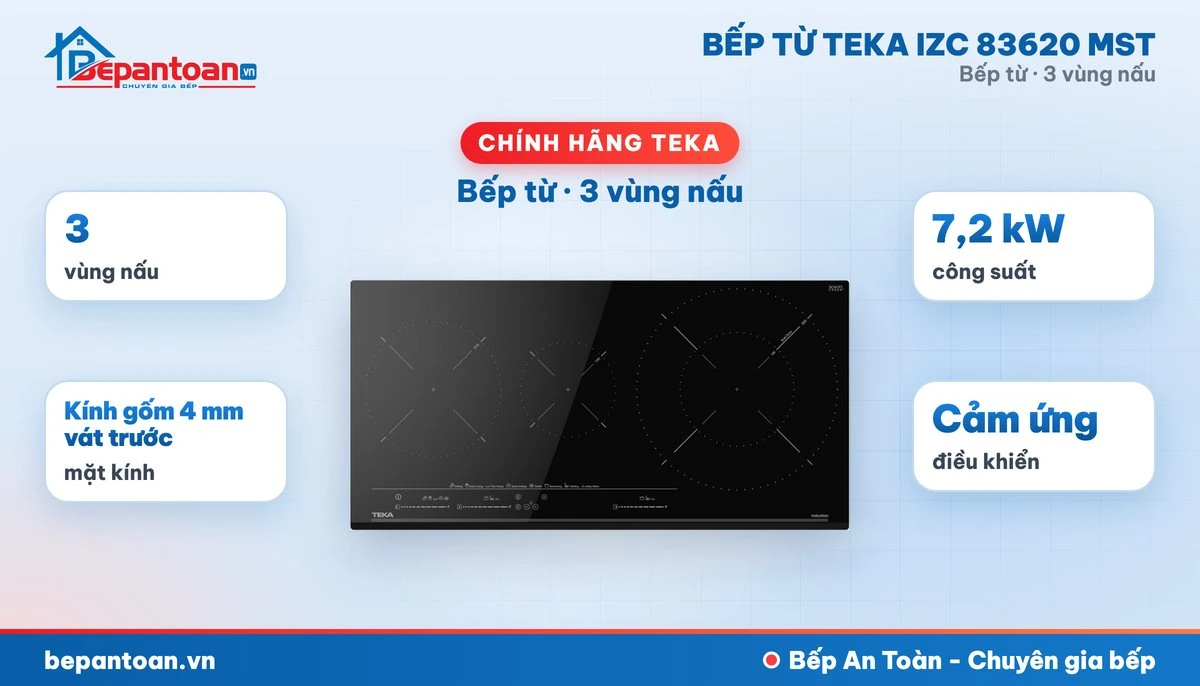 Bếp từ Teka IZC 83620 MST - tổng quan