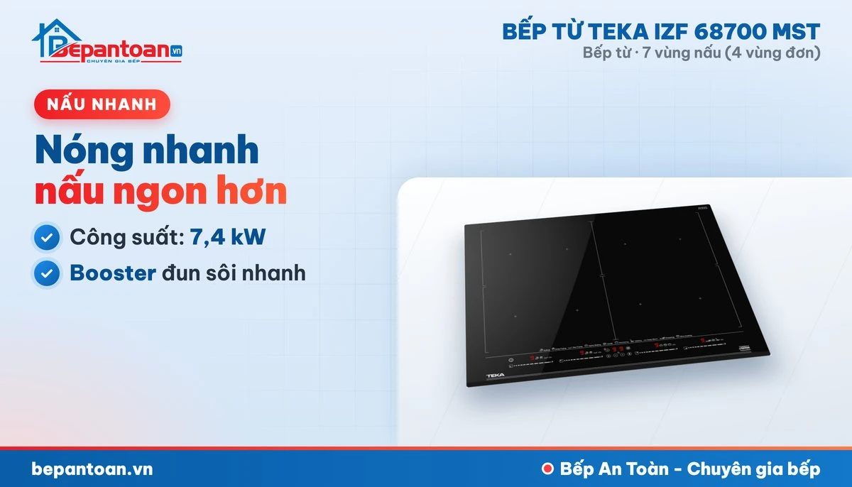 Bếp từ Teka IZF 68700 MST - công suất mạnh, nấu nhanh