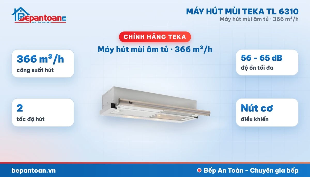 Máy hút mùi âm tủ Teka TL 6310 - tổng quan